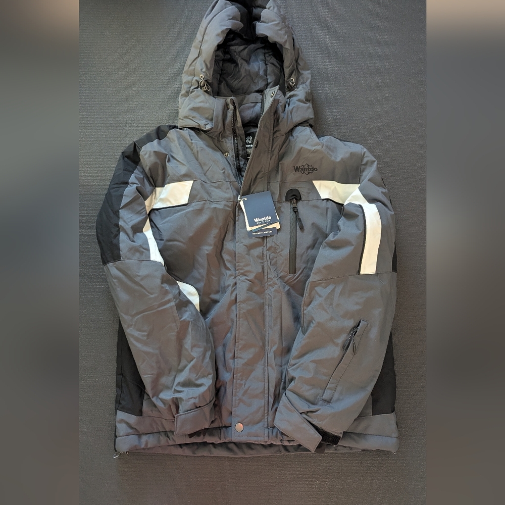 Weatherproof Men's Black and Gray Ski Jacket